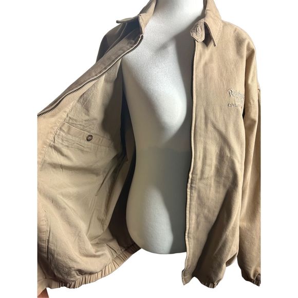 Rainforest Cafe California Vintage Cotton Full Zip Utility Jacket Large Tan‎ - Picture 4 of 6
